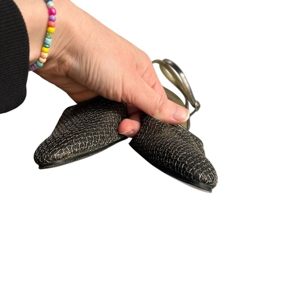 YVES SAINT LAURENT Vintage 90s Deadstock YSL Mesh Pointed Toe Slingback Heels - Picture 7 of 12